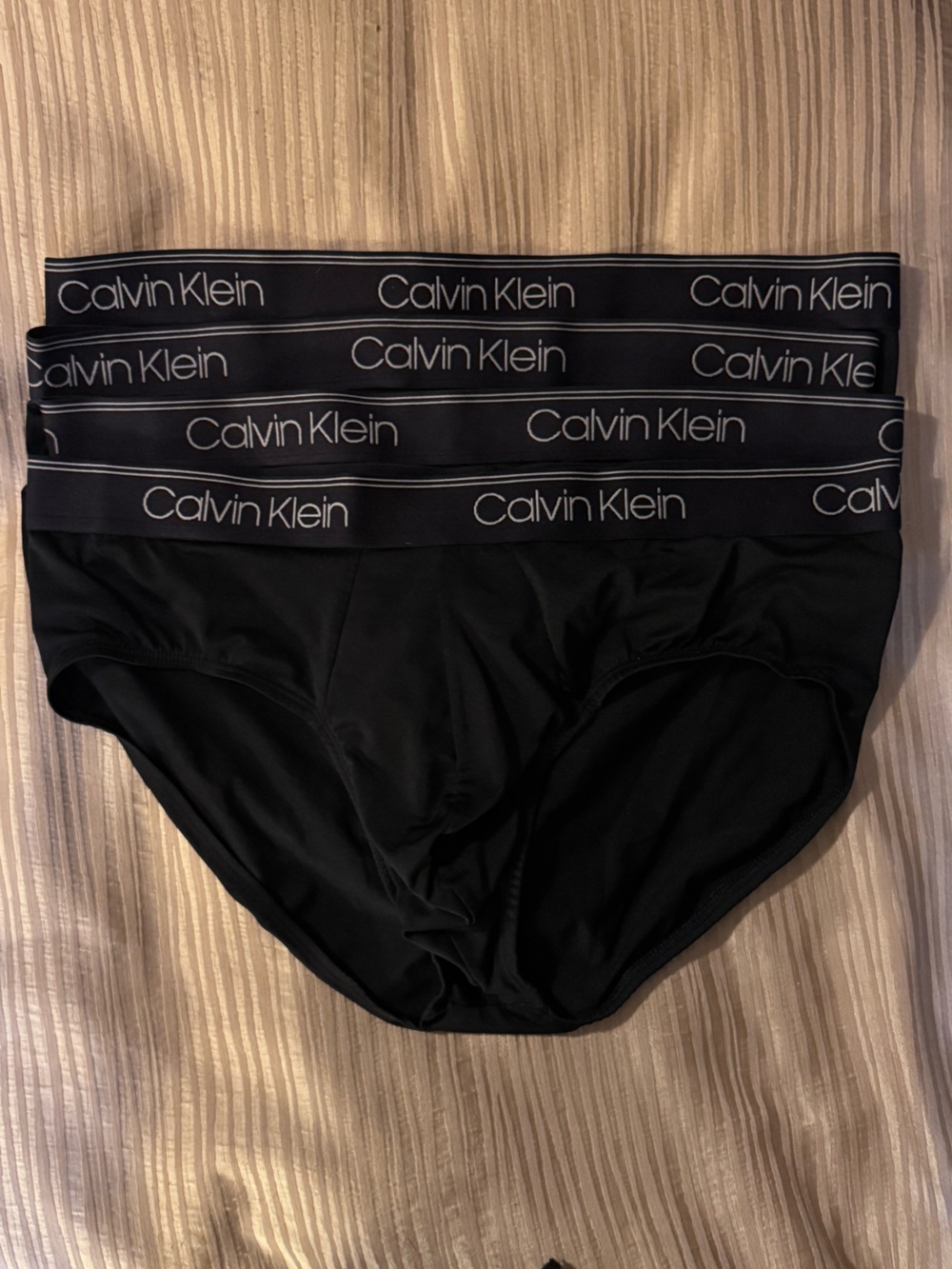 Calvin Klein Black Men's Briefs with Logo Waistband - Pack of 4